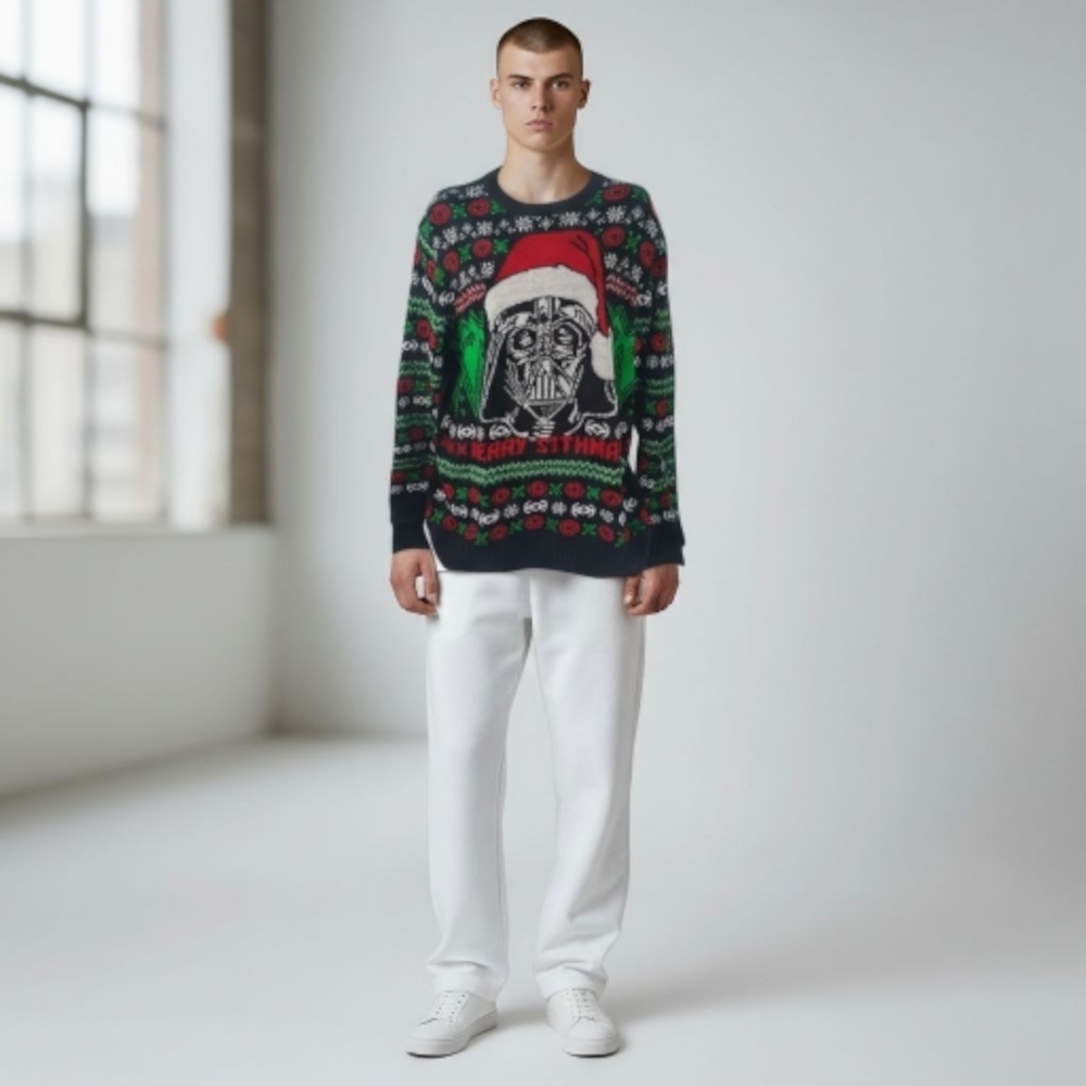 Star Wars Darth Vader Men's Size XL Ugly Christmas Sweater Merry Sithmas